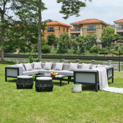 Wholesale Modern Style Aluminum Frame Furniture Outdoor Sofa Set for Home Hotel Garden Patio