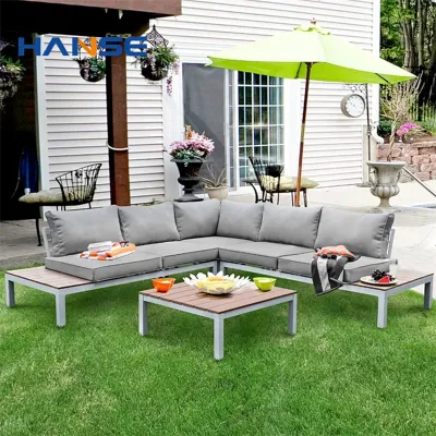 Outdoor Synthetic Rattan Material Garden Set Outside Garden Patio Furniture Metal Outdoor Sofa