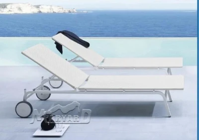 Outdoor Garden Aluminum Rattan Daybed Sun Lounger