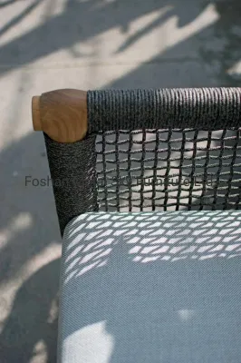 Outdoor Living Room Garden Villa Patio Gazebo Wooden Rattan Sofa
