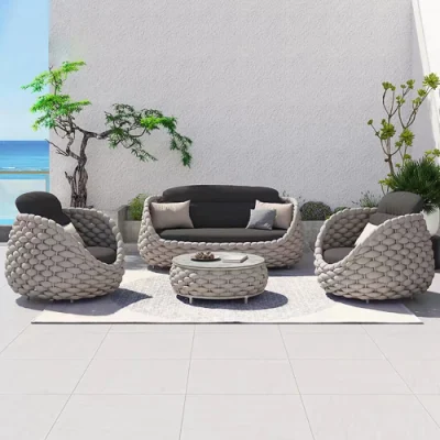 Garden Patio Modern Design Outdoor Beach Furniture Aluminium Sofa Set