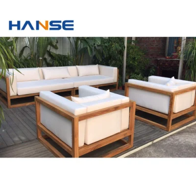 High Quality Outdside Deep Seating Garden Furniture Wooden Sofa Set Outdoor