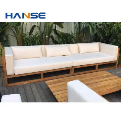 High Quality Outdside Deep Seating Garden Furniture Wooden Sofa Set Outdoor