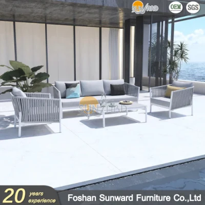 Sunward Modern Sofa Outdoor Hotel Home Garden Patio Rope Sofa Set Furniture