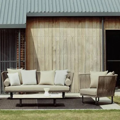 Modern Outdoor Furniture Wicker Garden Patio Rattan Sofa