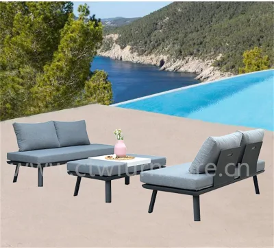 Good Sell Balcony Design Sofa Outdoor Aluminum Frame Style Garden Sofa