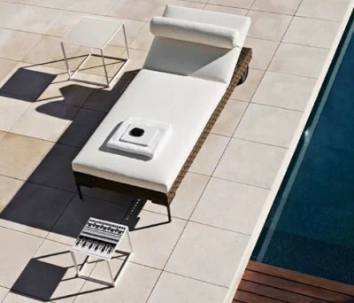 Outdoor Garden Aluminum Rattan Daybed Sun Lounger