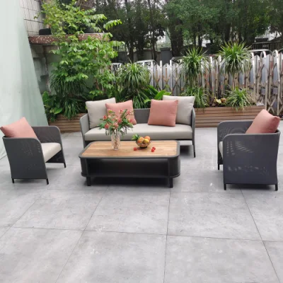 Popular Living Room Furniture Outdoor Patio Rattan Wicker Chat Group Leisure Corner Sofa