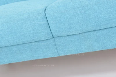 Nordic Modern Blue Office Fabric Linen Velvet Sofa Chair Loveseat Sofa Hotel Leisure Sofa Set Couch