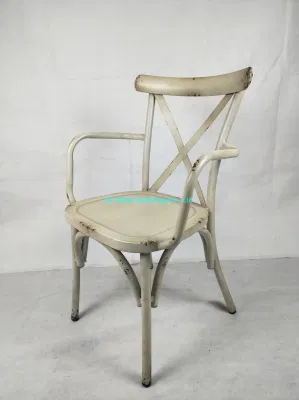 Vintage Bergamo Color Baistro Restaurant Cane Chair Aluminum Leisure Rust Resistance Outdoor Furniture