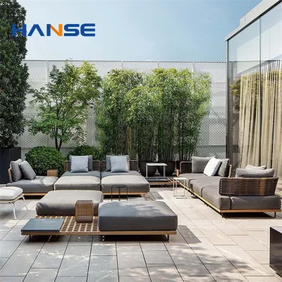 Outdoor Synthetic Rattan Material Garden Set Outside Garden Patio Furniture Metal Outdoor Sofa