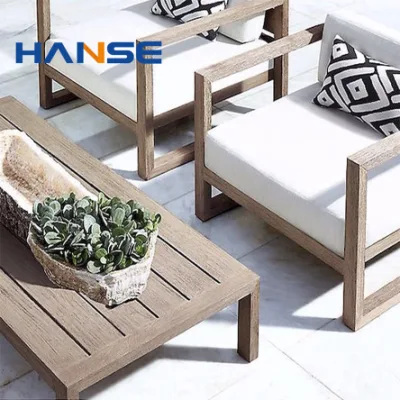 High Quality Outdside Deep Seating Garden Furniture Wooden Sofa Set Outdoor