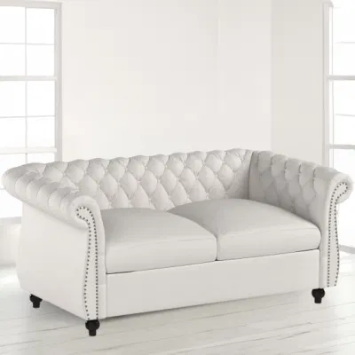 Factory Huayang Customized Loveseat Living Room Couch Fabric Leather Modern Sofa Chesterfield Sofa