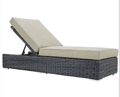Outdoor Garden Aluminum Rattan Daybed Sun Lounger