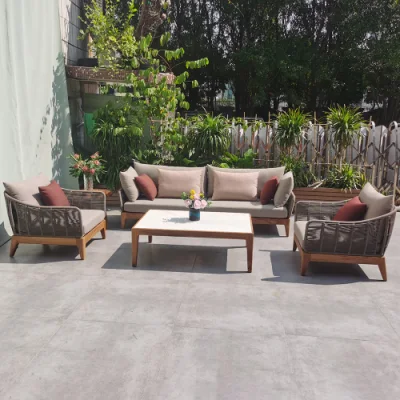 Outdoor Garden Furniture Rope Chair Sets Weaving Wicker Patio Outdoor Sofa Garden Set