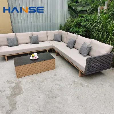 Popular Living Room Furniture Outdoor Patio Rattan Wicker Chat Group Leisure Corner Sofa