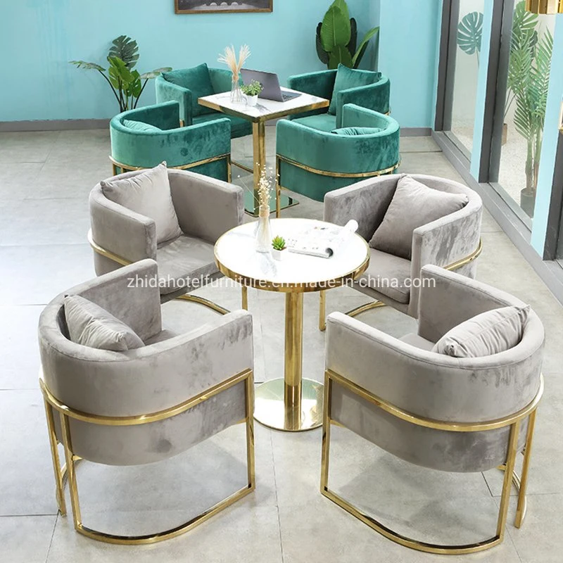 Luxury Style Cafe Furniture Dining Table Chair Set Coffee Shop Restaurant Chair