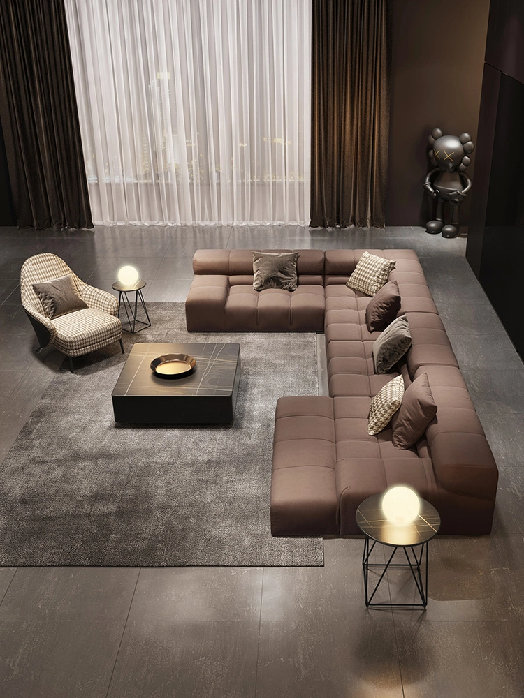 Designer I Shape Relax Comfortable Module Modular Fundas Corner Floor Sofa Set for Living Room Mall