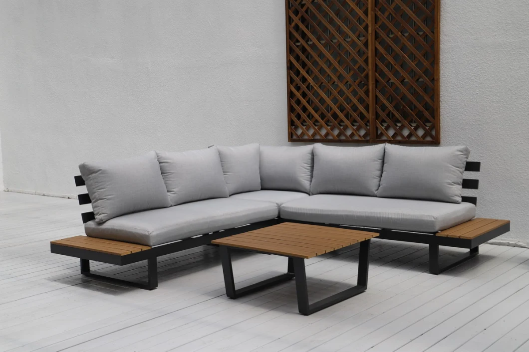 New Style Modern Corner Outdoor Furniture Aluminium Garden Sofa Sets