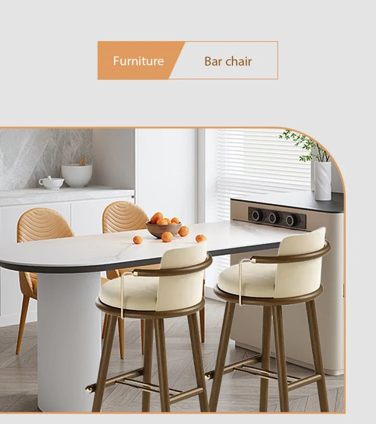 Modern Solid Wood Frame Bar Stool Bar Chair Counter Stool High Chair