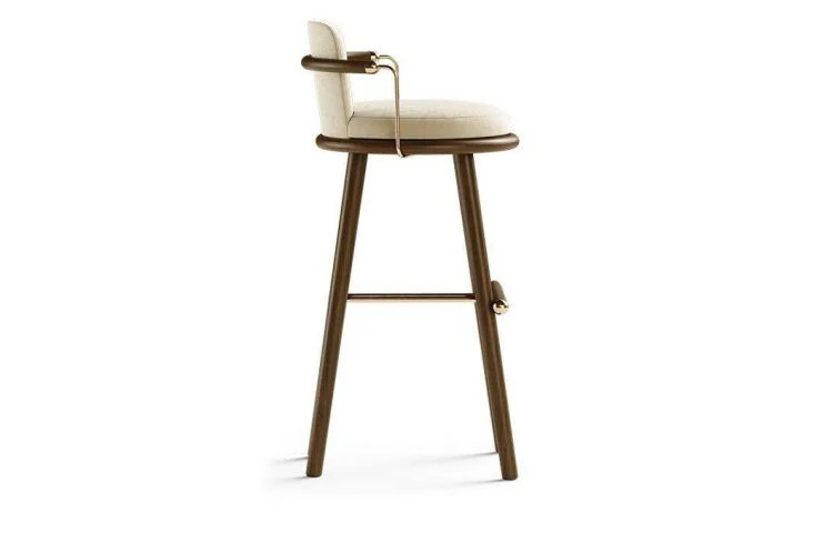 Modern Solid Wood Frame Bar Stool Bar Chair Counter Stool High Chair