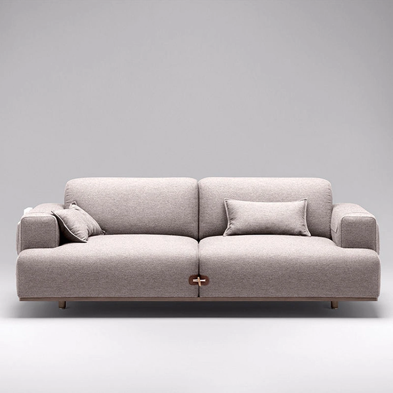 Living Room Light Gray Minimalist Loveseat Couch Comfortable Modern Sofa