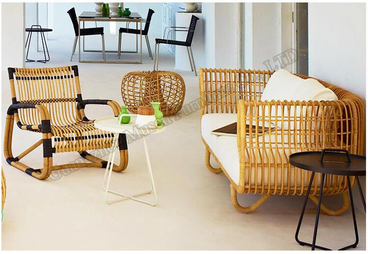 Rattan Sofa Woven Waterproof Sun-Proof Balcony Furniture