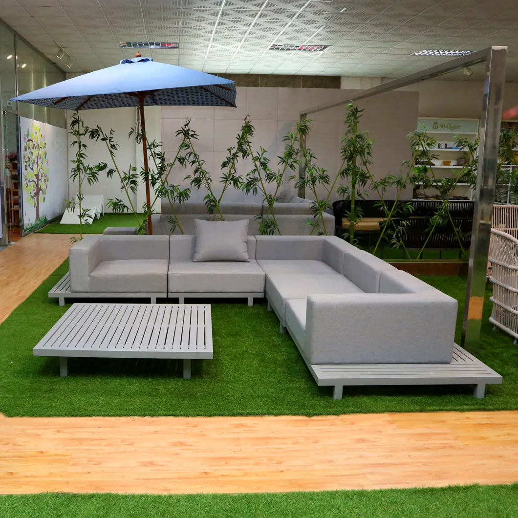Leisure Lounge Garden Furniture Outdoor Sectional Aluminum Sofa Set for Patio