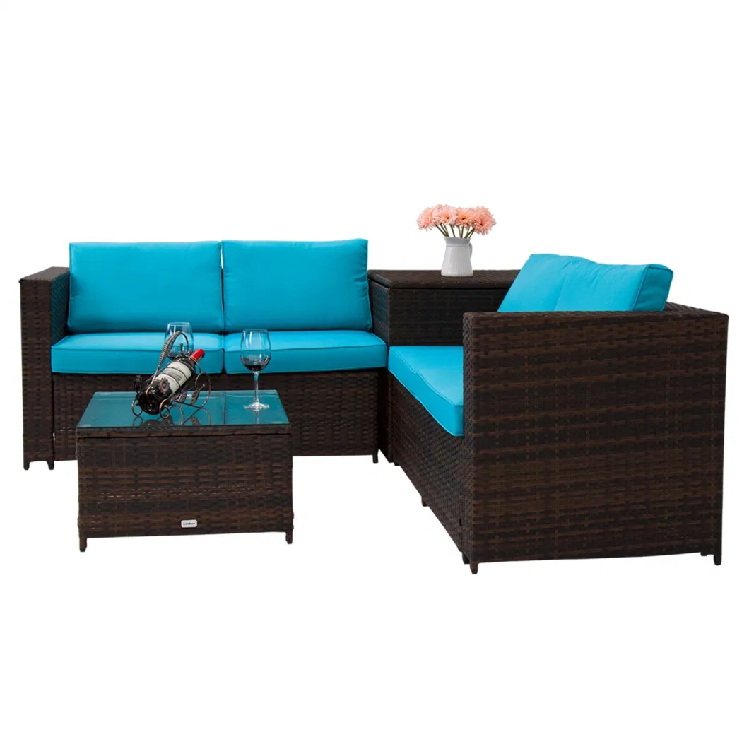 Frame Garden PE Wicker Sectional Furniture Rattan Modular From China Outdoor Aluminium Sofa Set