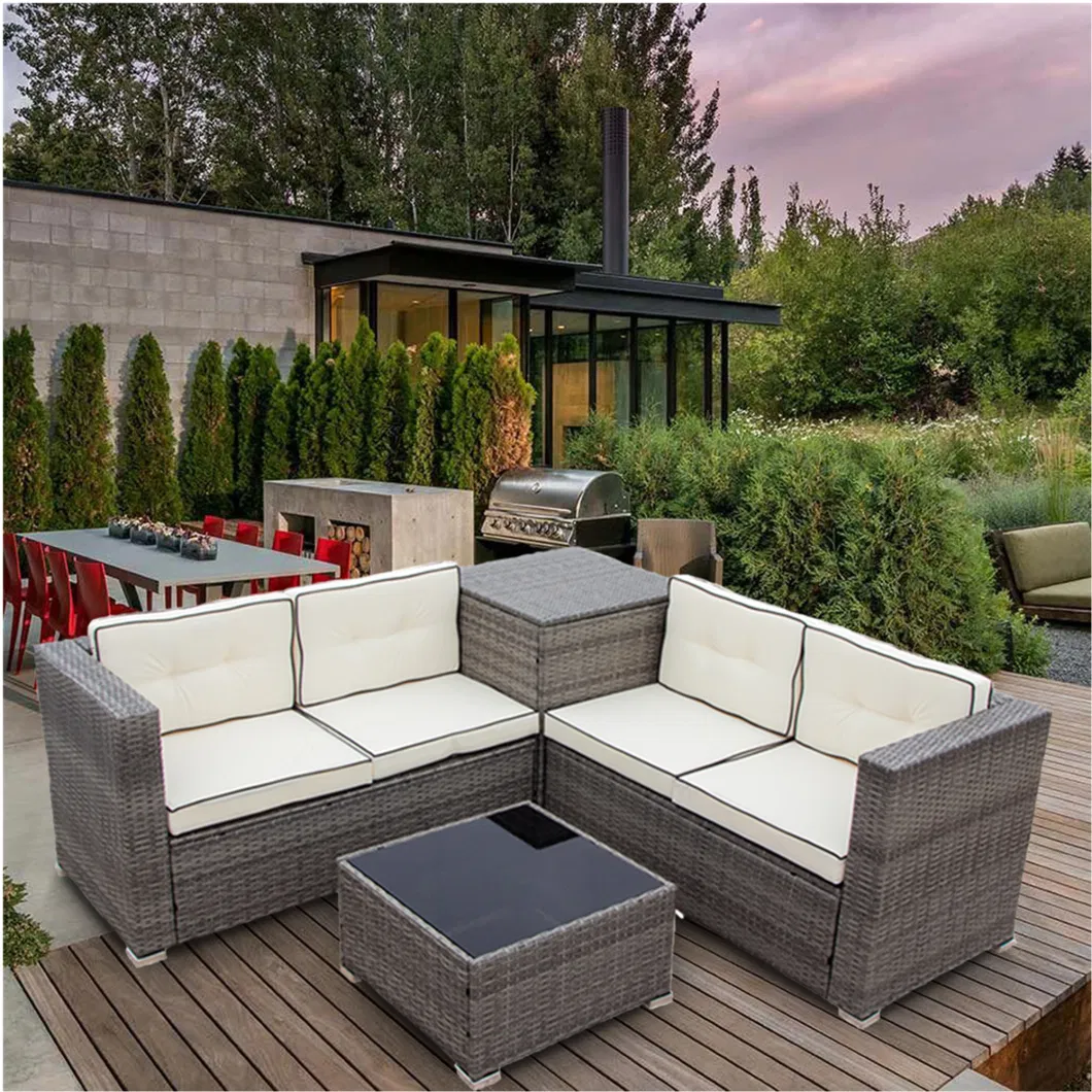 2022 Wholesale Patio Outdoor Sofa Conversation Table Garden Usage Set