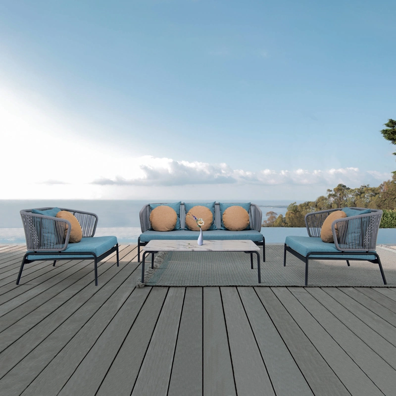 Hot Sale Outdoor Garden Furniture Livingroom Sofa Wicker Rattan Rope Sofas Sets for Sale