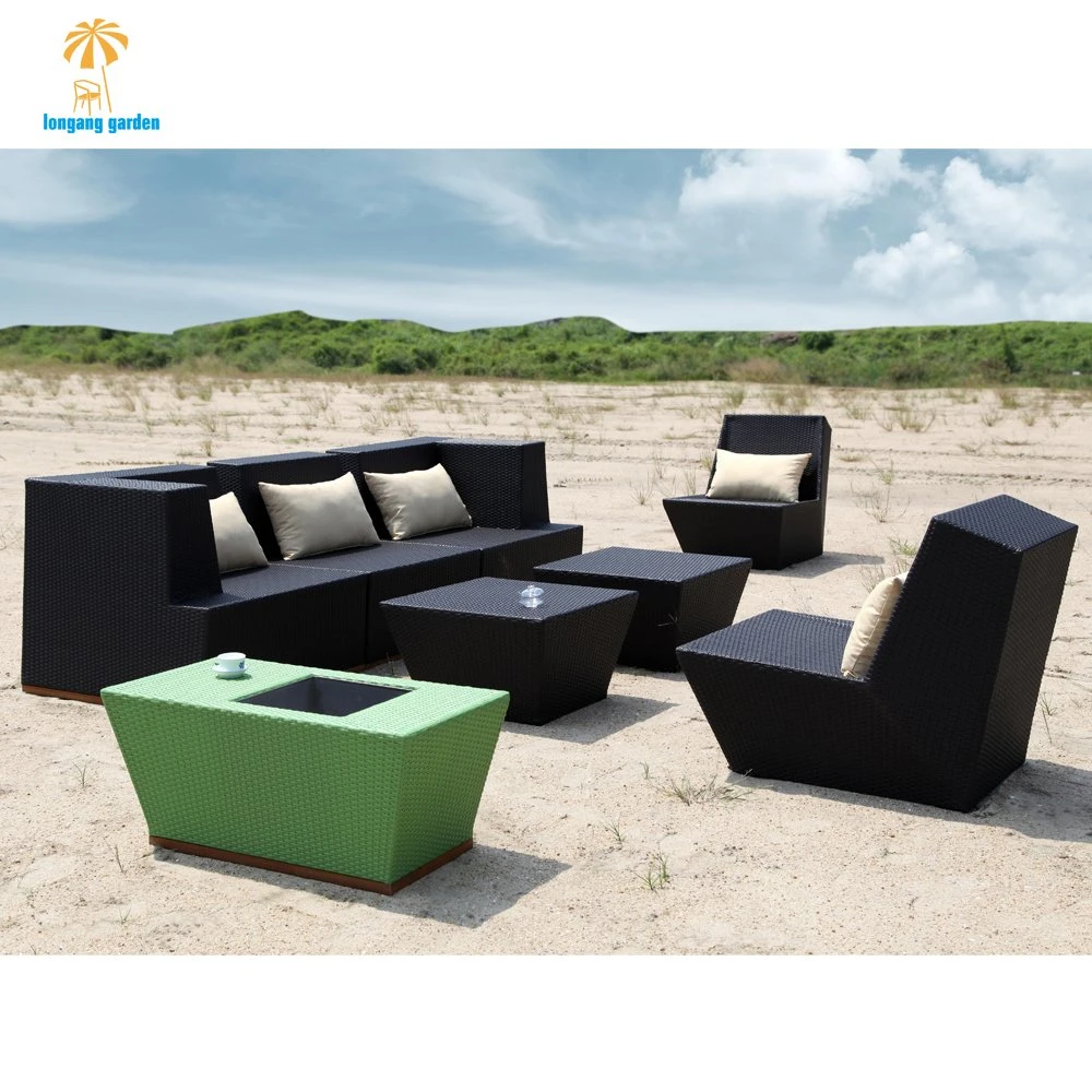 Popular Waterproof Garden Hotel Furniture Sectional Garden Outdoor Rattan Sofa