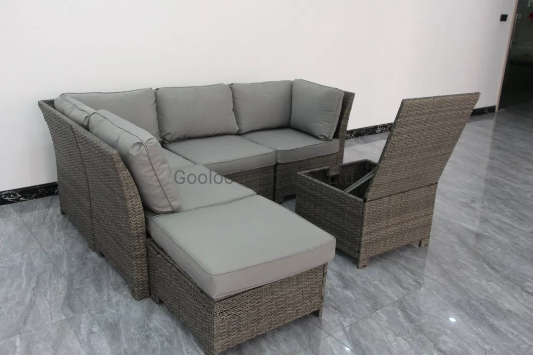 Living Room Furniture Wicker Conversation Party Sectional Rattan Sofa Sets