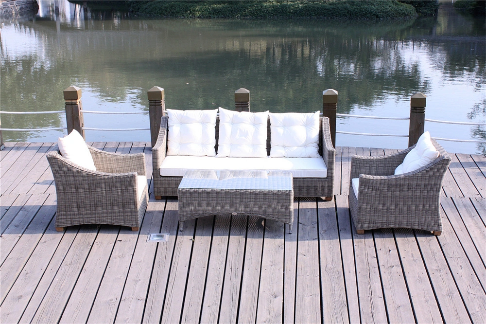 Modern Latest Design Furniture Rattan Woven Outdoor Garden Leisure 5 Seater Sofa