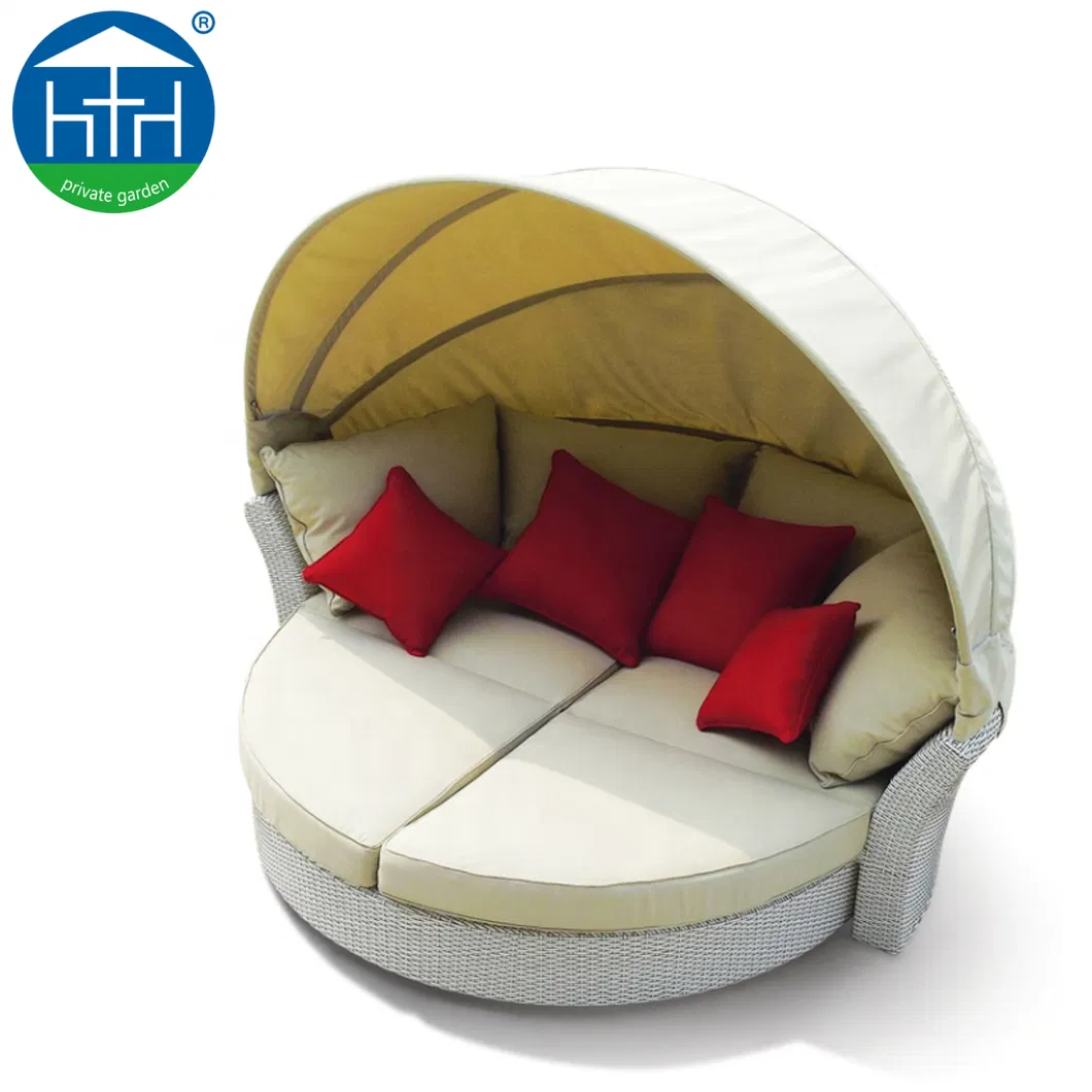 Customize Modern Darwin Customized Rattan Daybed Round Outdoor Lounge Bed