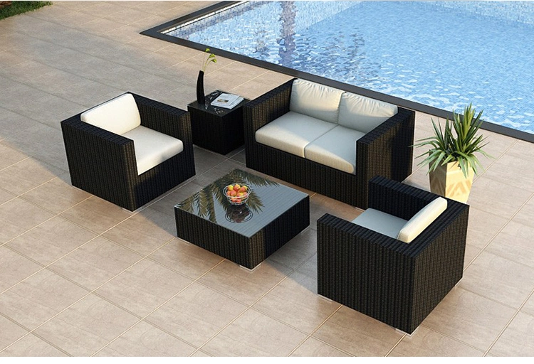 High Quality Garden Patio Furniture Outdoor Sofas Set Modern Home Style Rattan Furniture Garden Set Wicker Couch Round Outdoor Rattan Sofa