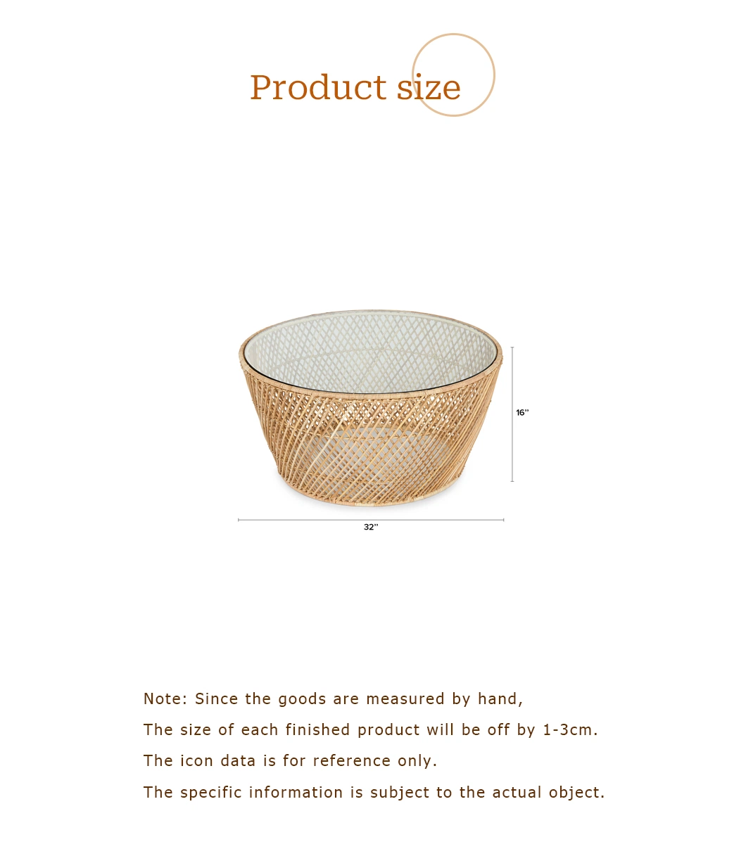 New Design Rattan Coffee Table Simple Style Tea Table for Living Room