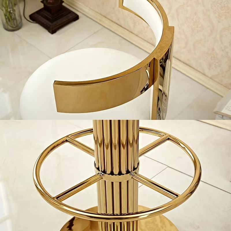 Commercial Gold Bar Stool High Chair with Bar Table