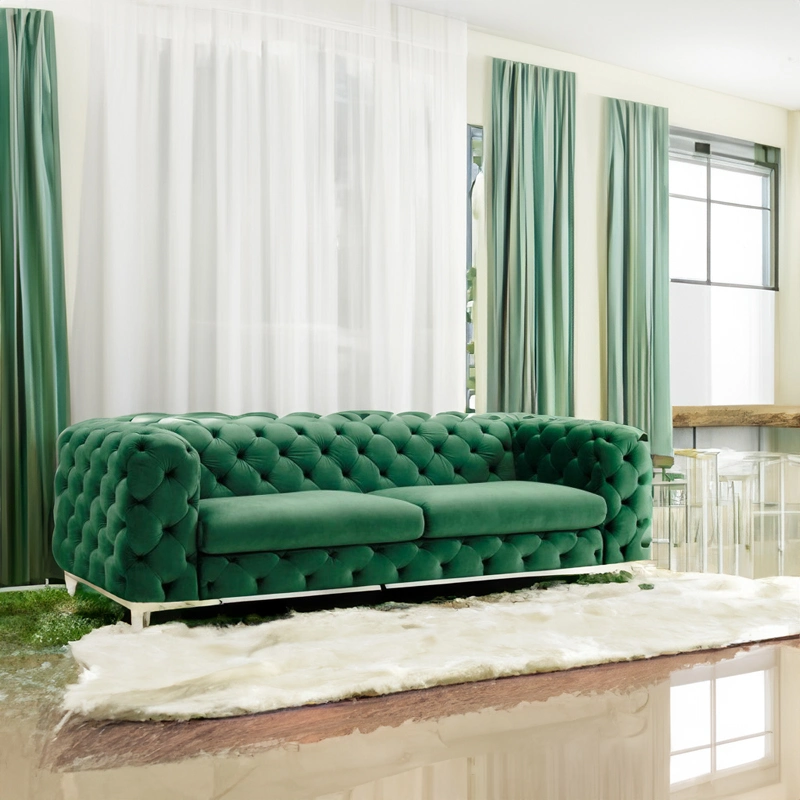 Hot Sales Luxury Upholstered Sofa Modern Velvet Loveseats Living Room Furniture Sofas