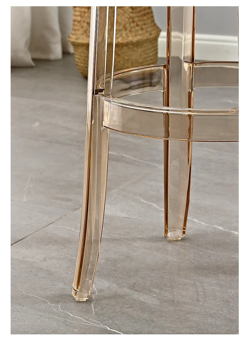 Transparent Chair Acrylic High Round Bar Stool Creative High Chair