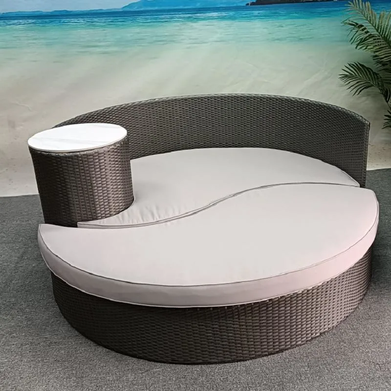 Sun Beds Garden Chaise Lounge Patio Round Rope Daybed Outdoor Furniture