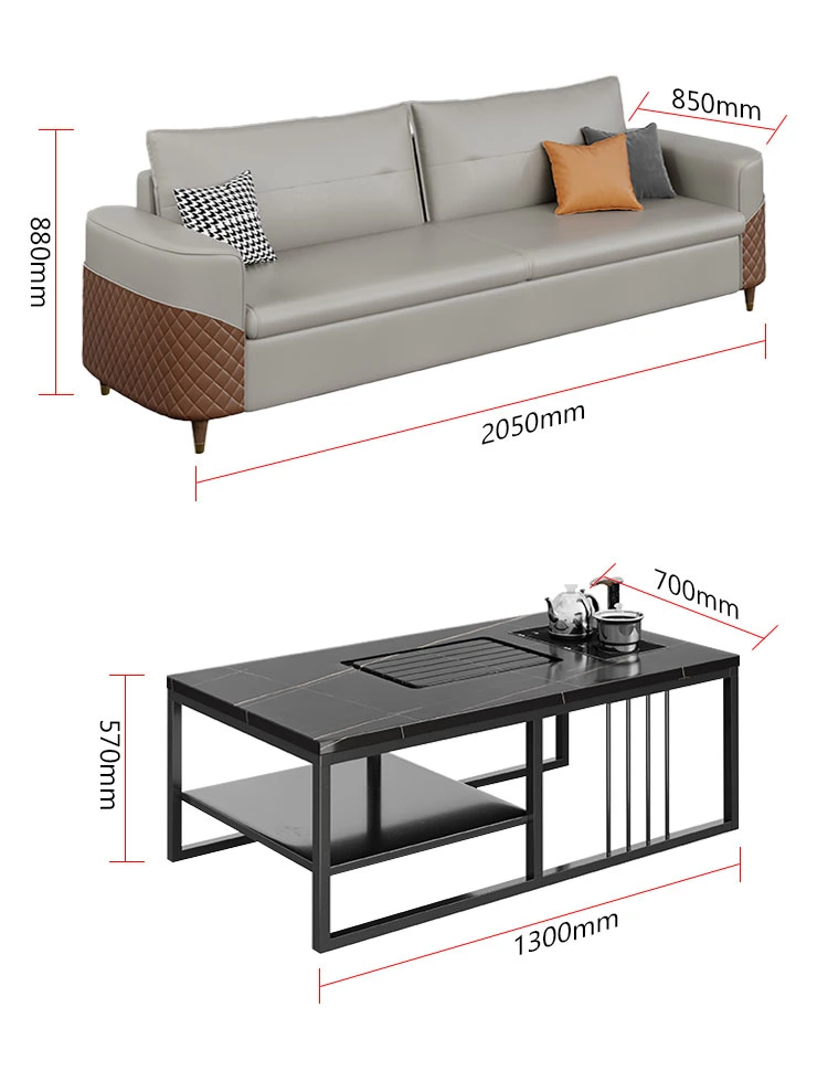 Liyu Waiting Area Room Furniture Wooden PU Leather Modular Mini Office Reception Sofas Set for Hot Sales