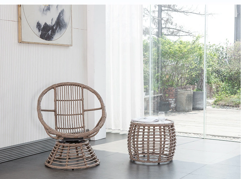 Outdoor Rattan Steel Garden Furniture Patio Hanging Chair Basket Adult Wicker Water Drop Rattan Swing Chair with Stand