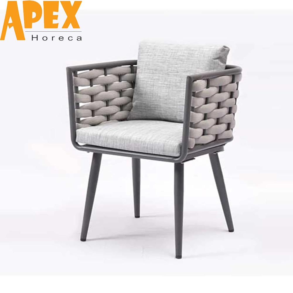 Outdoor Leisure Furniture Woven Rope Garden Cafe Bar Cushion Chair