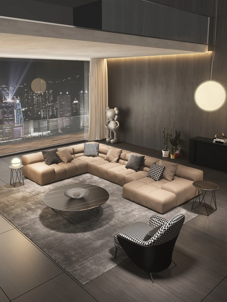 Designer I Shape Relax Comfortable Module Modular Fundas Corner Floor Sofa Set for Living Room Mall