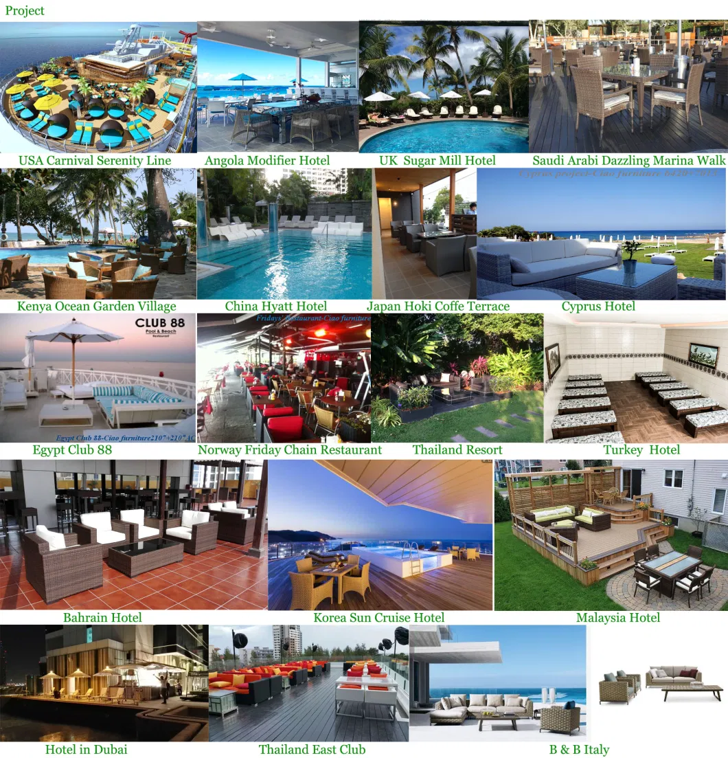 Ciao Luxury Modern Garden Hotel Resort Villa Outdoor Furniture Daybed Sunbed Sofa Bed