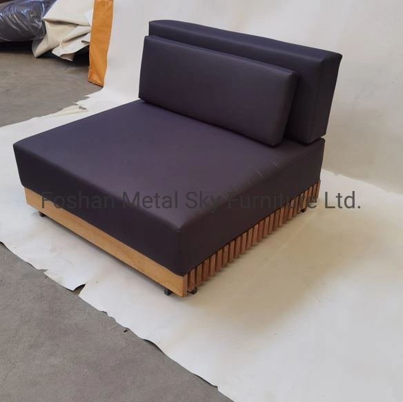 Outdoor Aluminum Wooden Garden Hotel Villa Patio Teak Combination Sofa