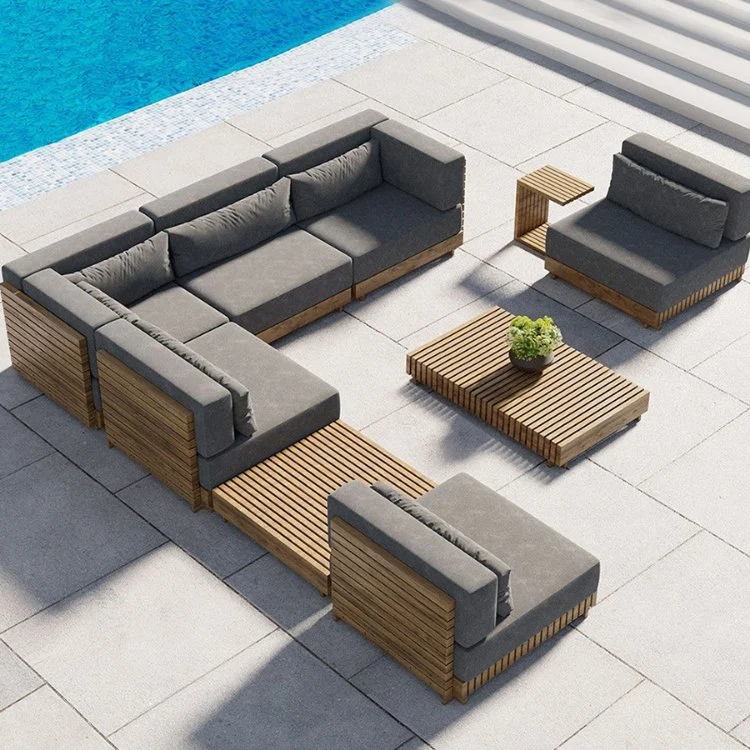 Outdoor Rattan/Wicker Garden Patio Bar Set Wicker Rattan Modern Sofa Set Outdoor Furniture Wood Sofa Set