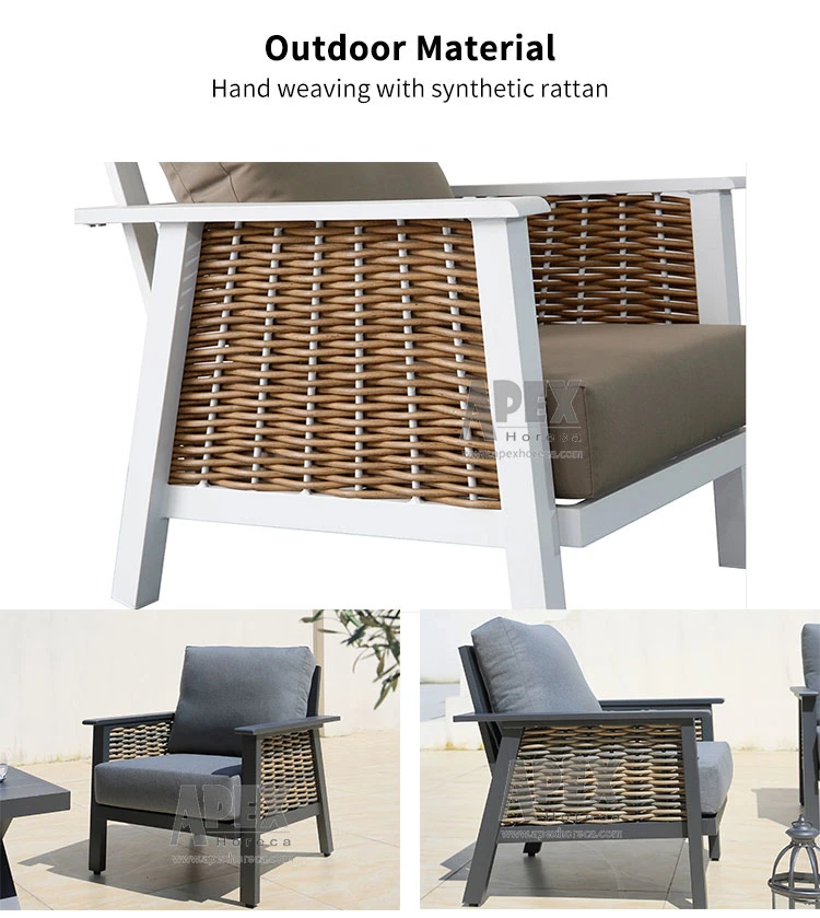 Hot Selling Factory Patio Aluminum Furniture Set Leisure Wholesale Hotel Garden Outdoor Sofa Patio Outdoor Furniture