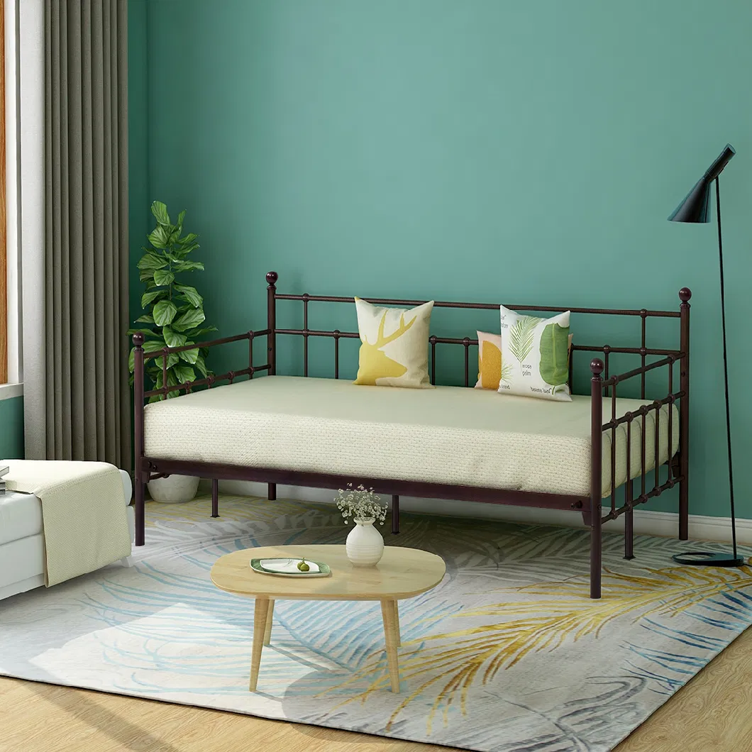 Leisure Simple Living Room Sofa Bed Metal Daybed Frame